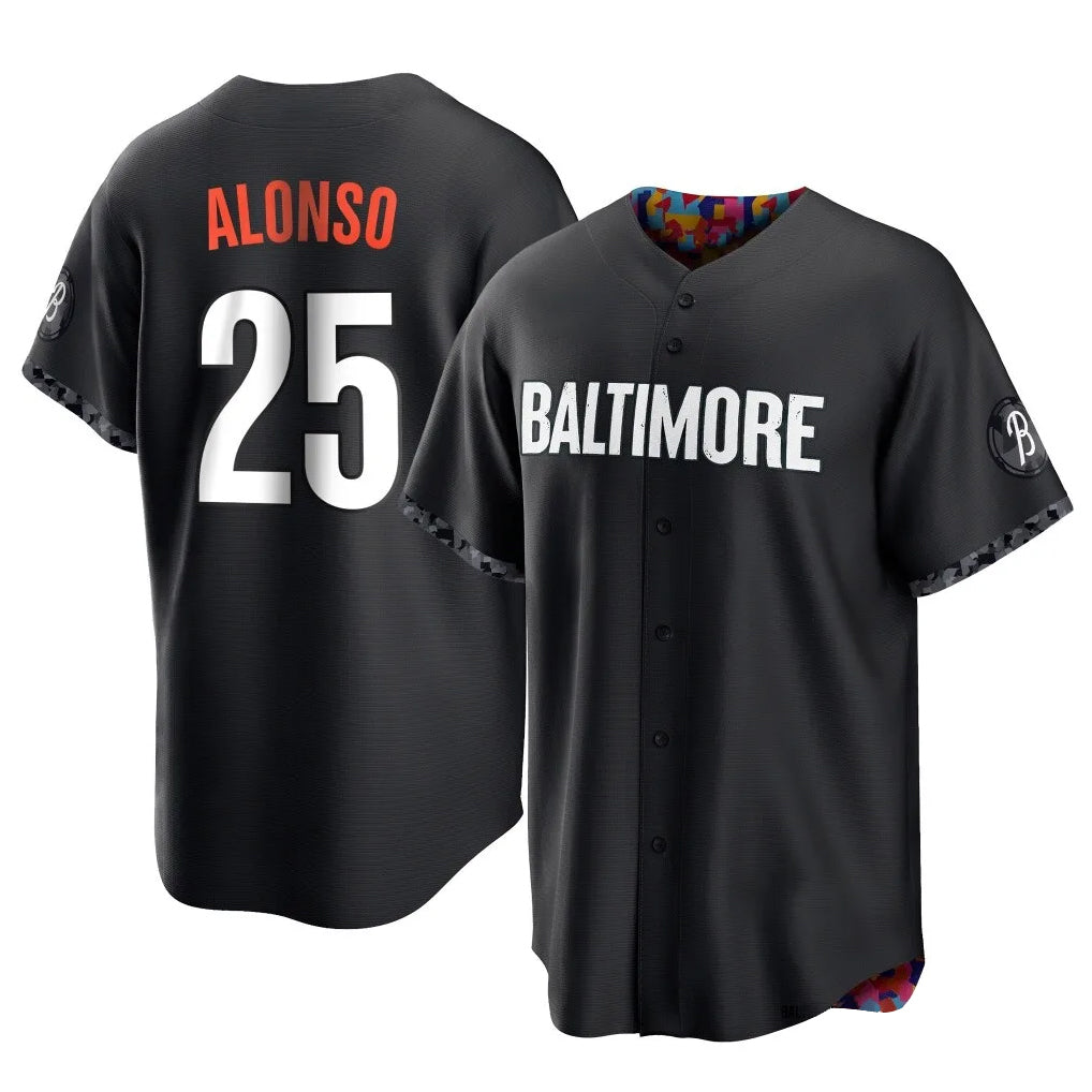 Ndoa B.Orioles #25 Pete Alonso Player Black City Connect Home Game Stitched Jerseys