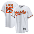 Ndoa B.Orioles #25 Pete Alonso Player White Home Game Stitched Jerseys