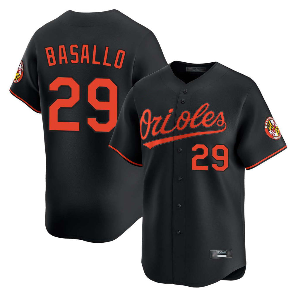 Ndoa B.Orioles #29 Samuel Basallo Player Black Limited Home Game Stitched Jerseys
