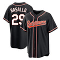Ndoa B.Orioles #29 Samuel Basallo Player Black Out Home Game Stitched Jerseys