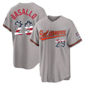 Ndoa B.Orioles #29 Samuel Basallo Player Gray USA 250 Fourth of July Home Game Stitched Jerseys