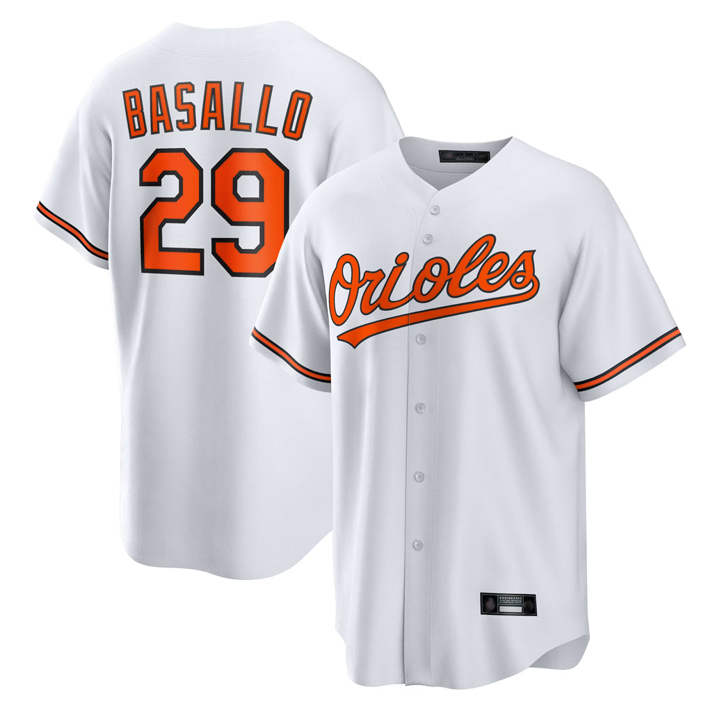 Ndoa B.Orioles #29 Samuel Basallo Player White Home Game Stitched Jerseys