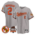 Ndoa B.Orioles #2 Gunnar Henderson Player Gray 30th Anniversary of 2131 Home Game Stitched Jerseys