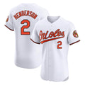 Ndoa B.Orioles #2 Gunnar Henderson Player White Limited Elite Home Game Stitched Jerseys