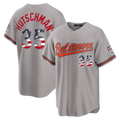 Ndoa B.Orioles #35 Adley Rutschman Gray USA 250 Fourth of July Road Stadium Jersey