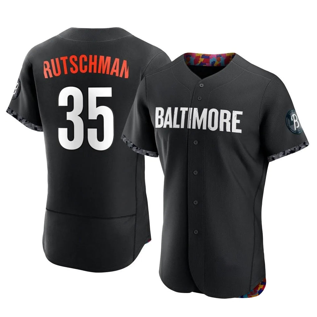Ndoa B.Orioles #35 Adley Rutschman Black City Connect Limited Elite Home Game Stitched Jerseys