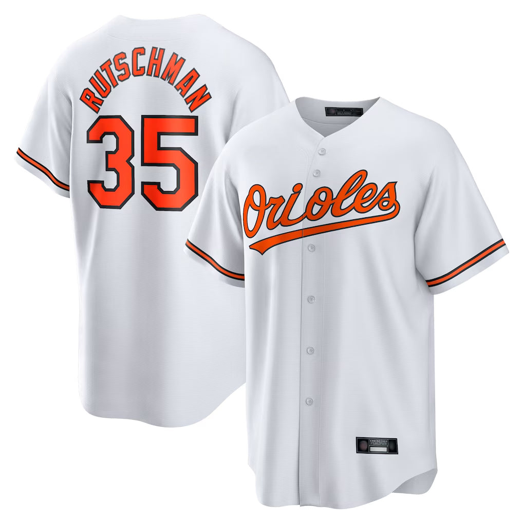 Ndoa B.Orioles #35 Adley Rutschman White Home Game Stitched Jerseys