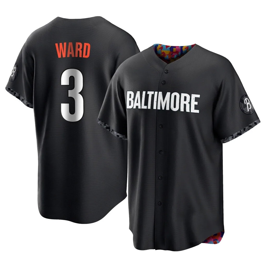 Ndoa B.Orioles #3 Taylor Ward Player Black City Connect Home Game Stitched Jerseys