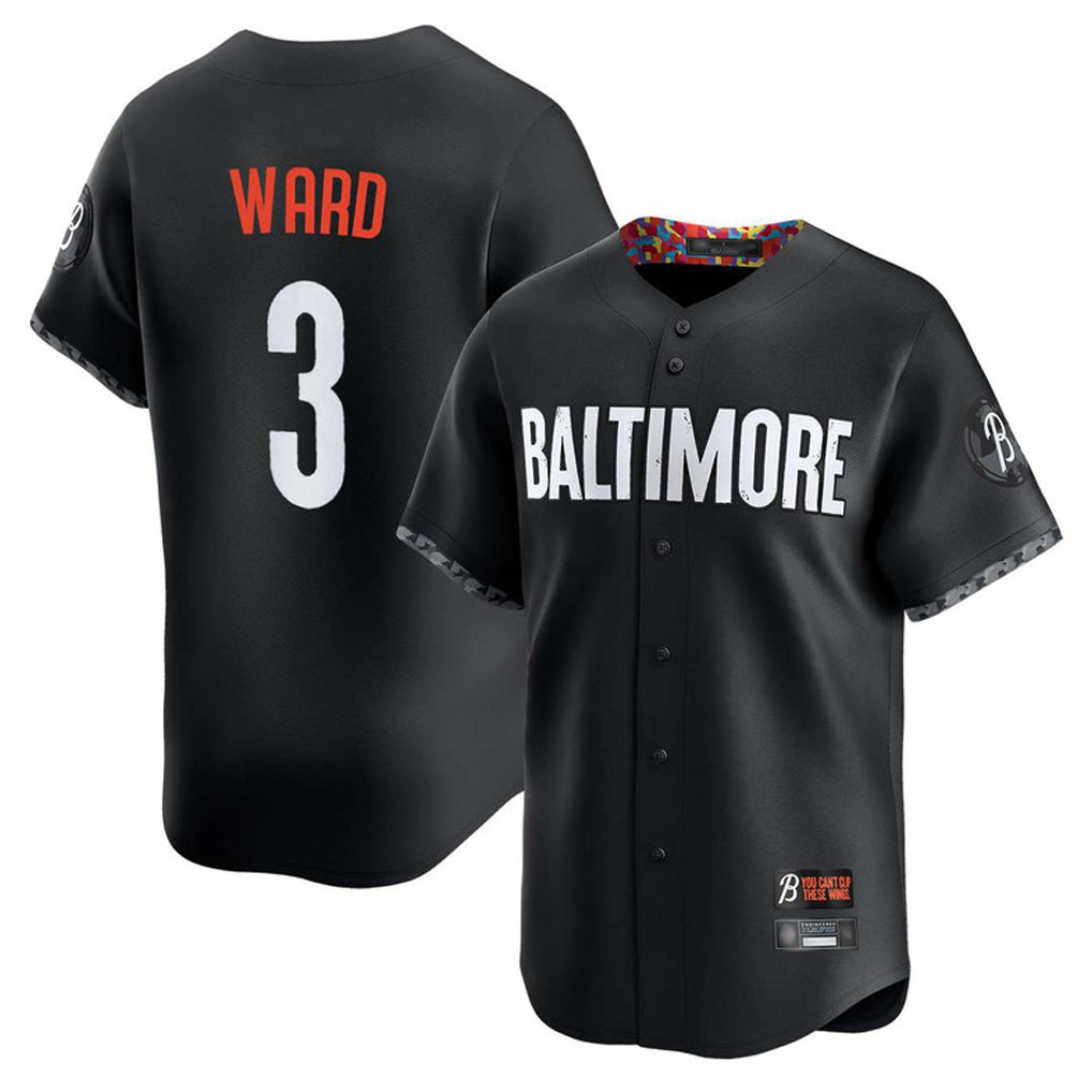 Ndoa B.Orioles #3 Taylor Ward Player Black City Connect Limited Home Game Stitched Jerseys