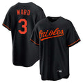 Ndoa B.Orioles #3 Taylor Ward Player Black Home Game Stitched Jerseys