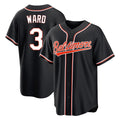 Ndoa B.Orioles #3 Taylor Ward Player Black Out Home Game Stitched Jerseys