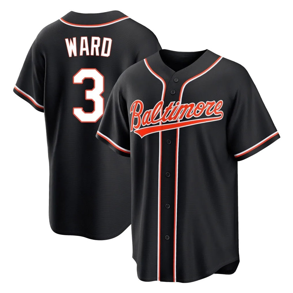 Ndoa B.Orioles #3 Taylor Ward Player Black Out Home Game Stitched Jerseys