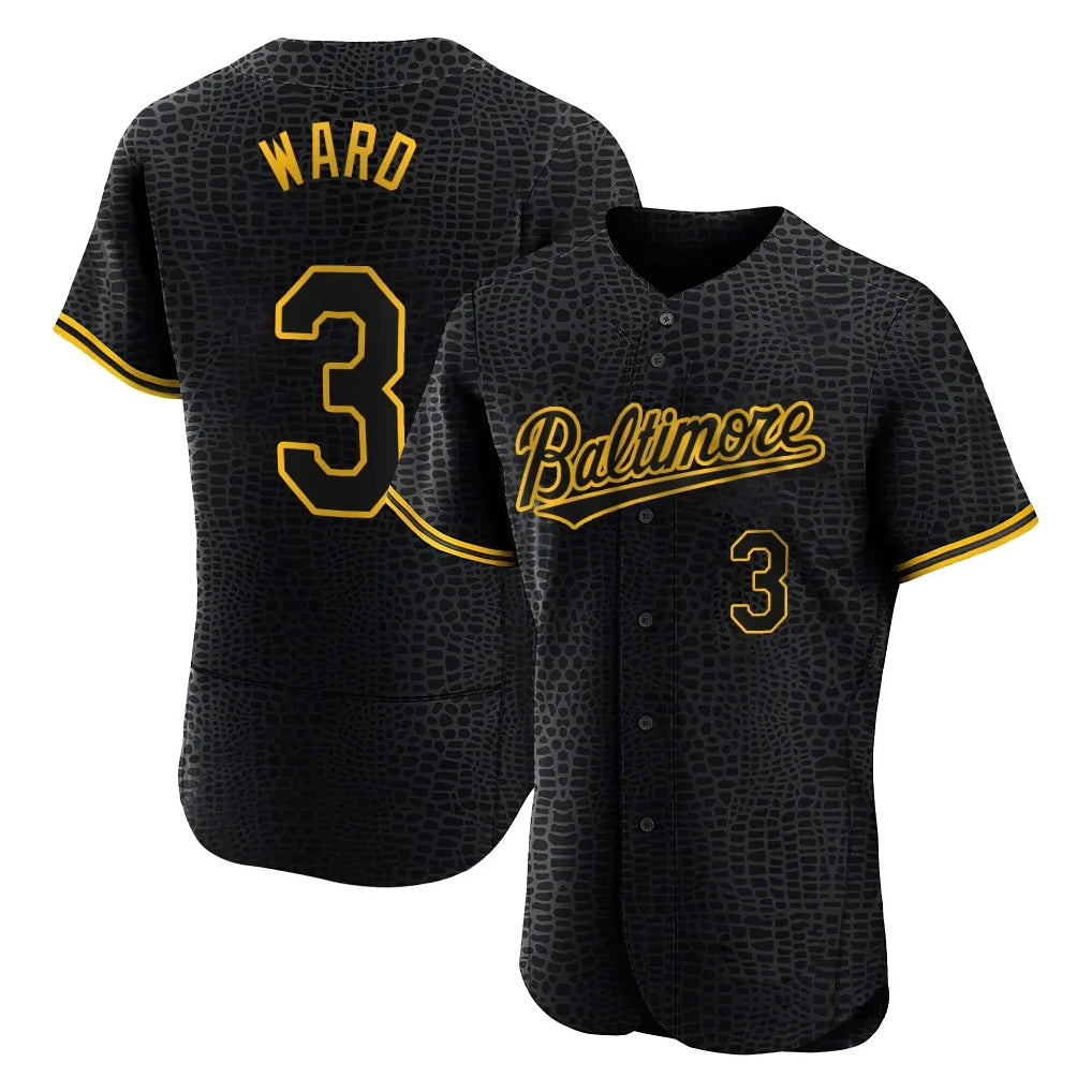 Ndoa B.Orioles #3 Taylor Ward Player Black Snake Skin City Limited Elite Home Stitched Jerseys