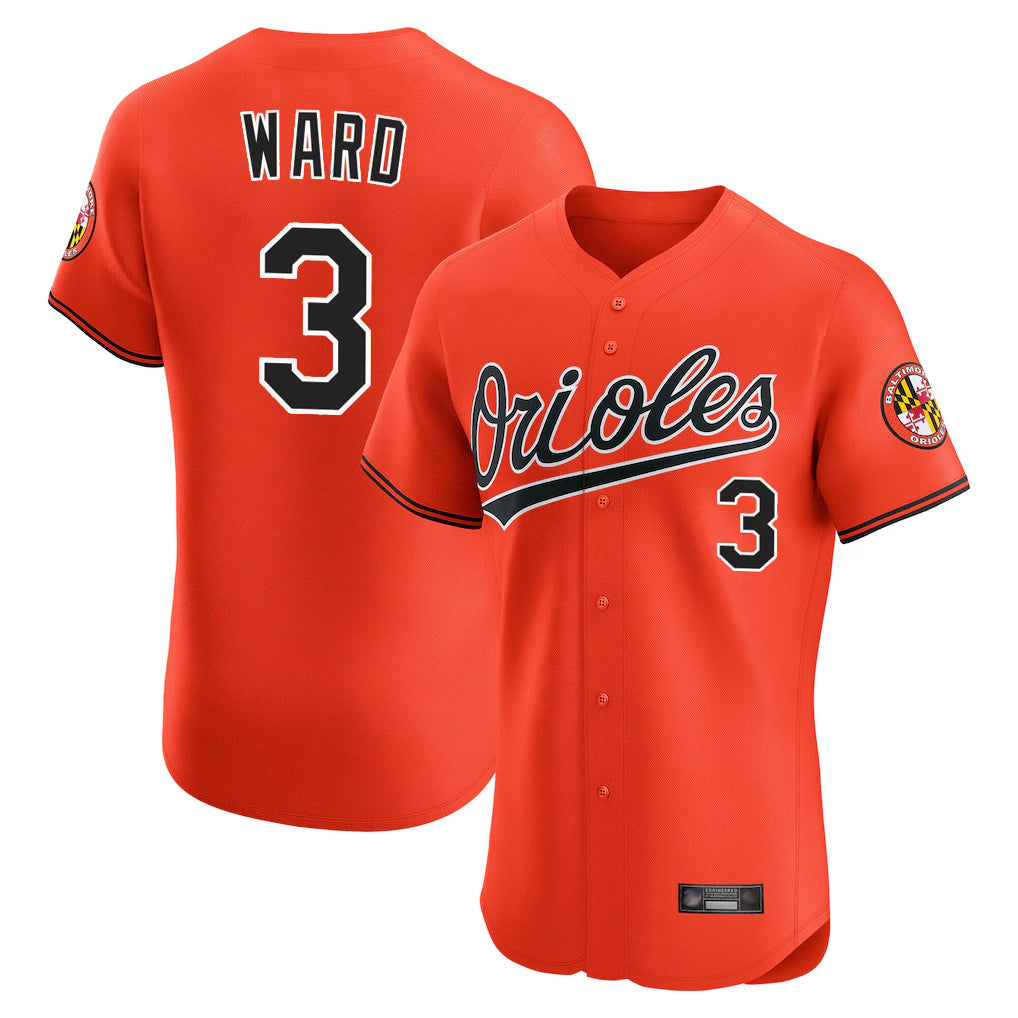 Ndoa B.Orioles #3 Taylor Ward Player Orange Limited Elite Home Game Stitched Jerseys