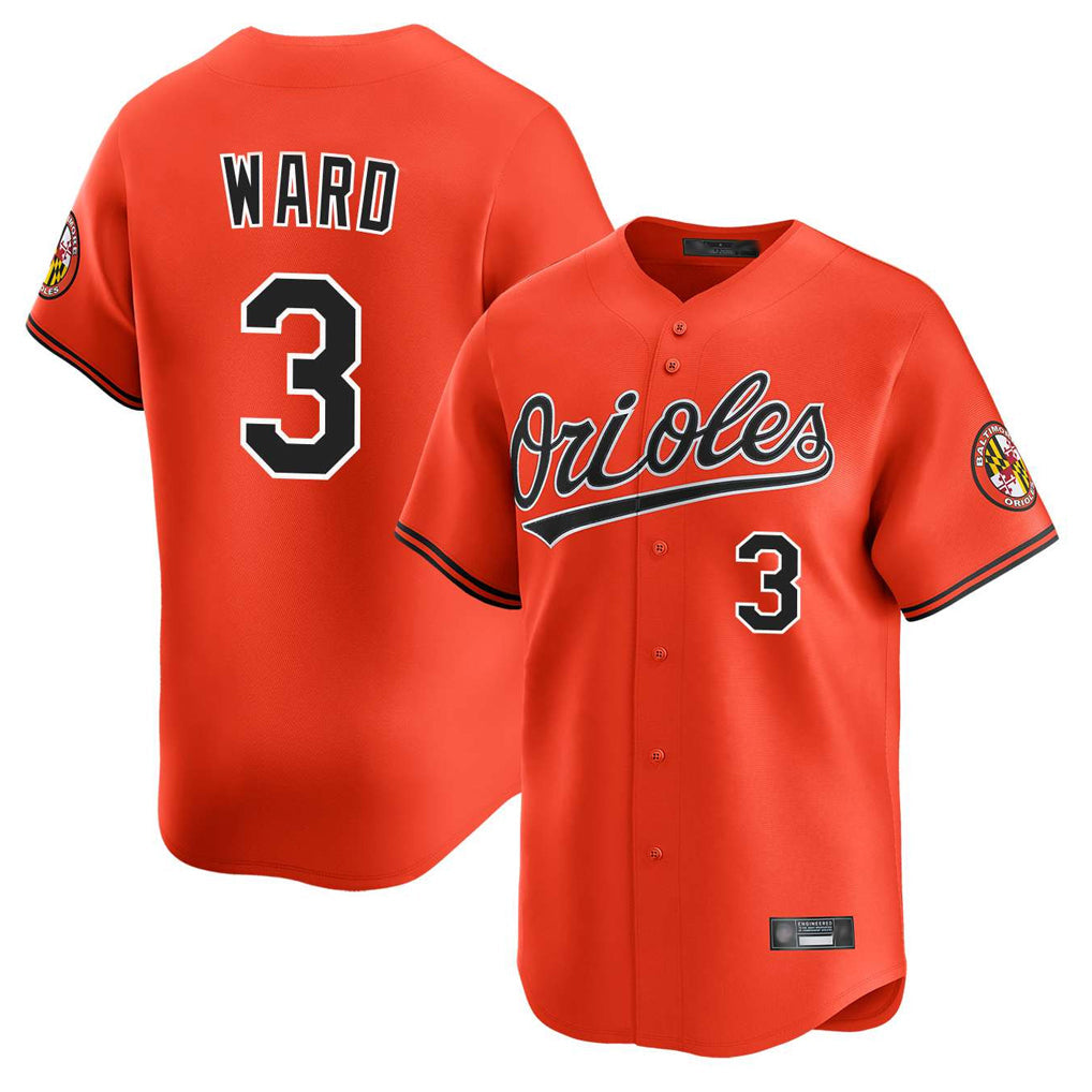 Ndoa B.Orioles #3 Taylor Ward Player Orange Limited Home Game Stitched Jerseys