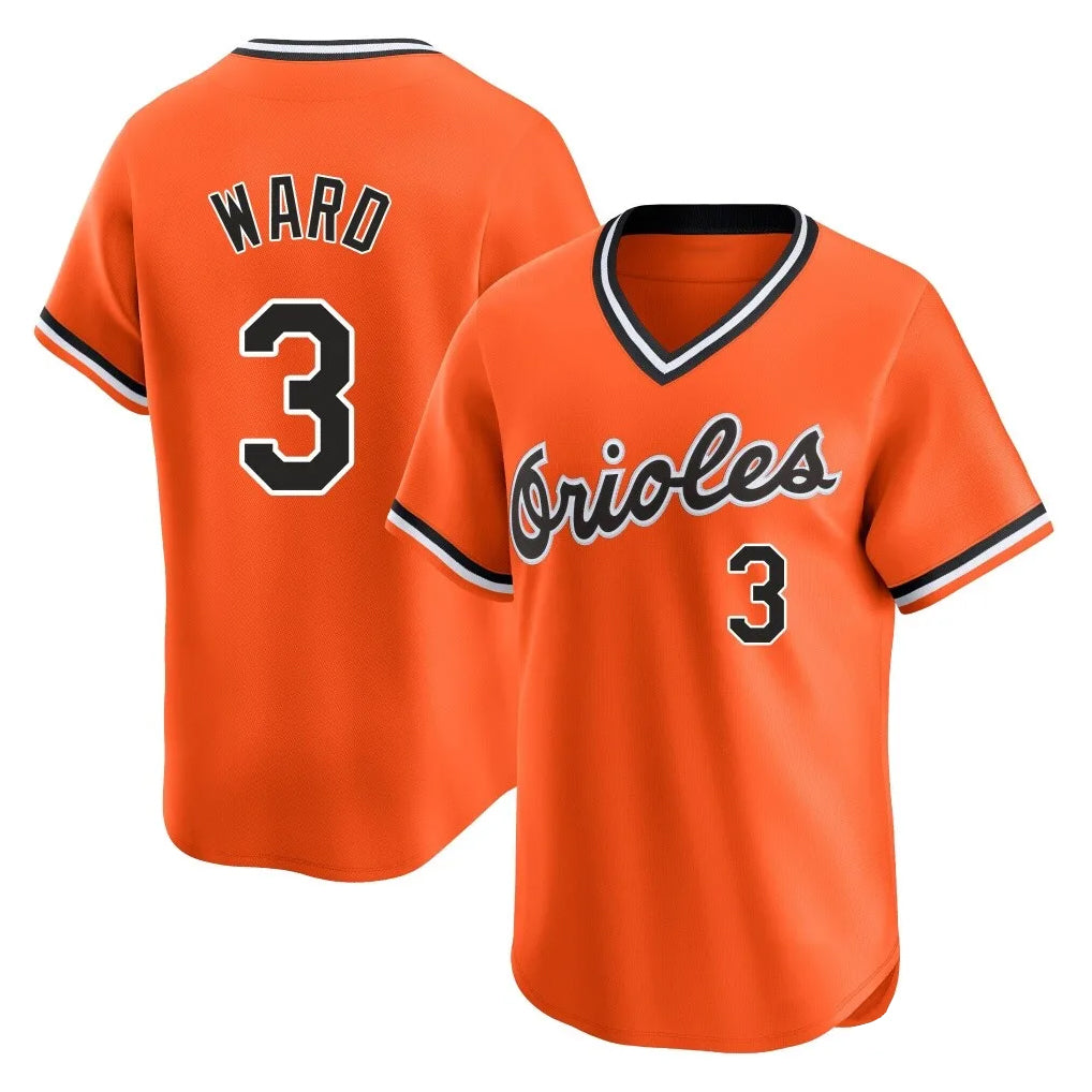 Ndoa B.Orioles #3 Taylor Ward Player Orange T-shirt Limited Home Game Stitched Jerseys