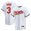 Ndoa B.Orioles #3 Taylor Ward Player White Home Game Stitched Jerseys