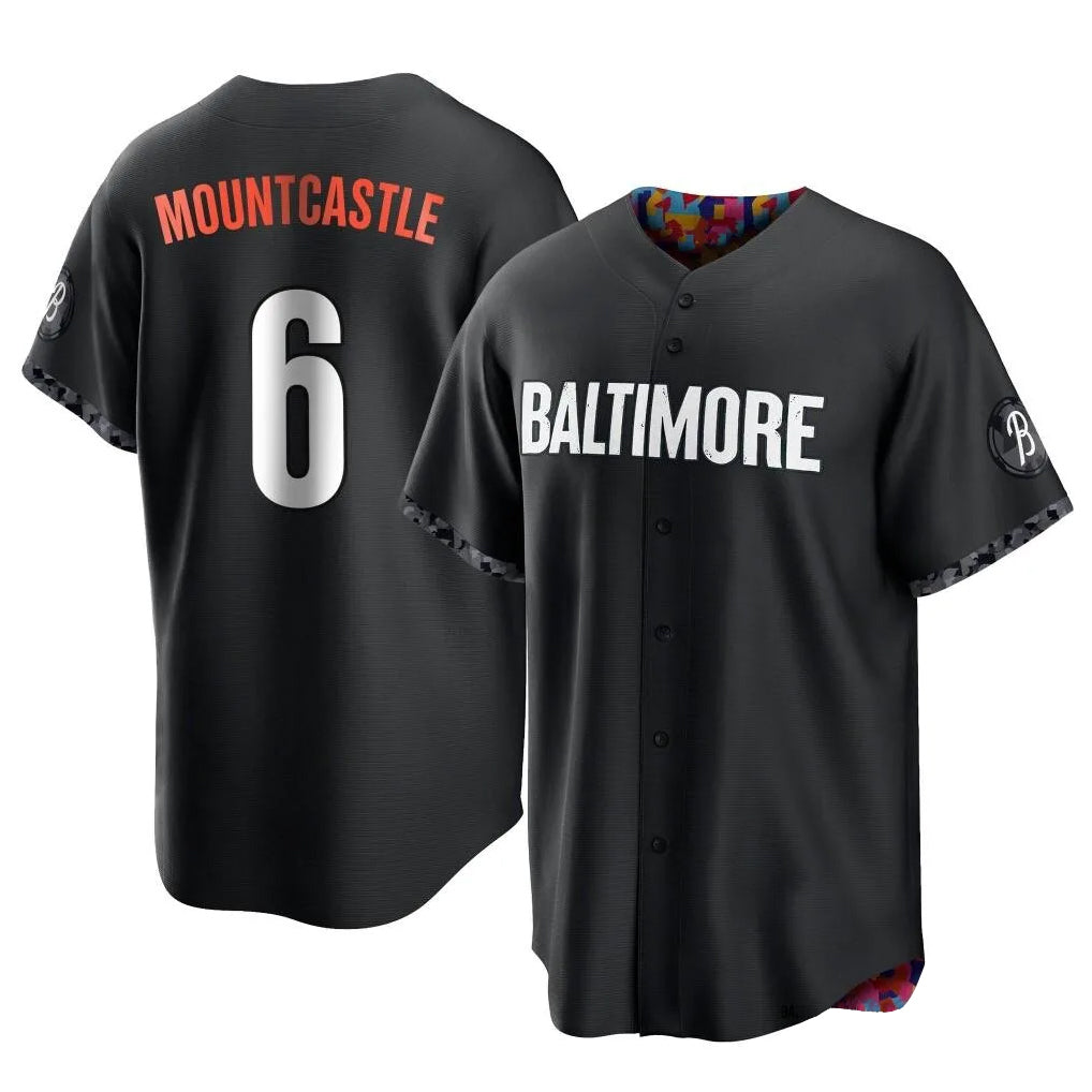 Ndoa B.Orioles #6 Ryan Mountcastle Player Black City Connect Home Game Stitched Jerseys