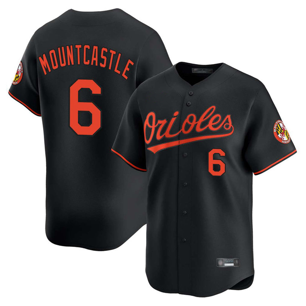 Ndoa B.Orioles #6 Ryan Mountcastle Player Black Limited Home Game Stitched Jerseys