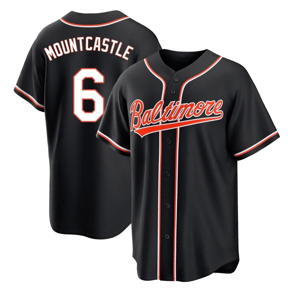Ndoa B.Orioles #6 Ryan Mountcastle Player Black Out Home Game Stitched Jerseys