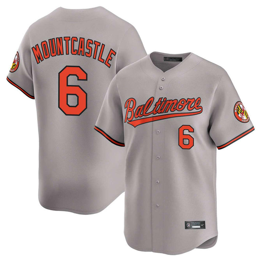 Ndoa B.Orioles #6 Ryan Mountcastle Player Gray Limited Home Game Stitched Jerseys
