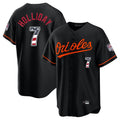 Ndoa B.Orioles #7 Jackson Holliday Player Black USA 250 Fourth of July Home Game Stitched Jerseys