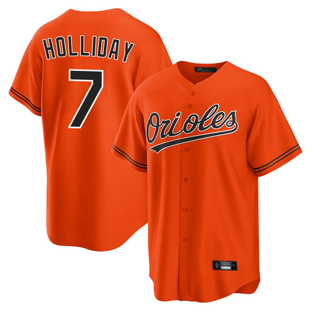 Ndoa B.Orioles #7 Jackson Holliday Player Orange Home Game Stitched Jerseys