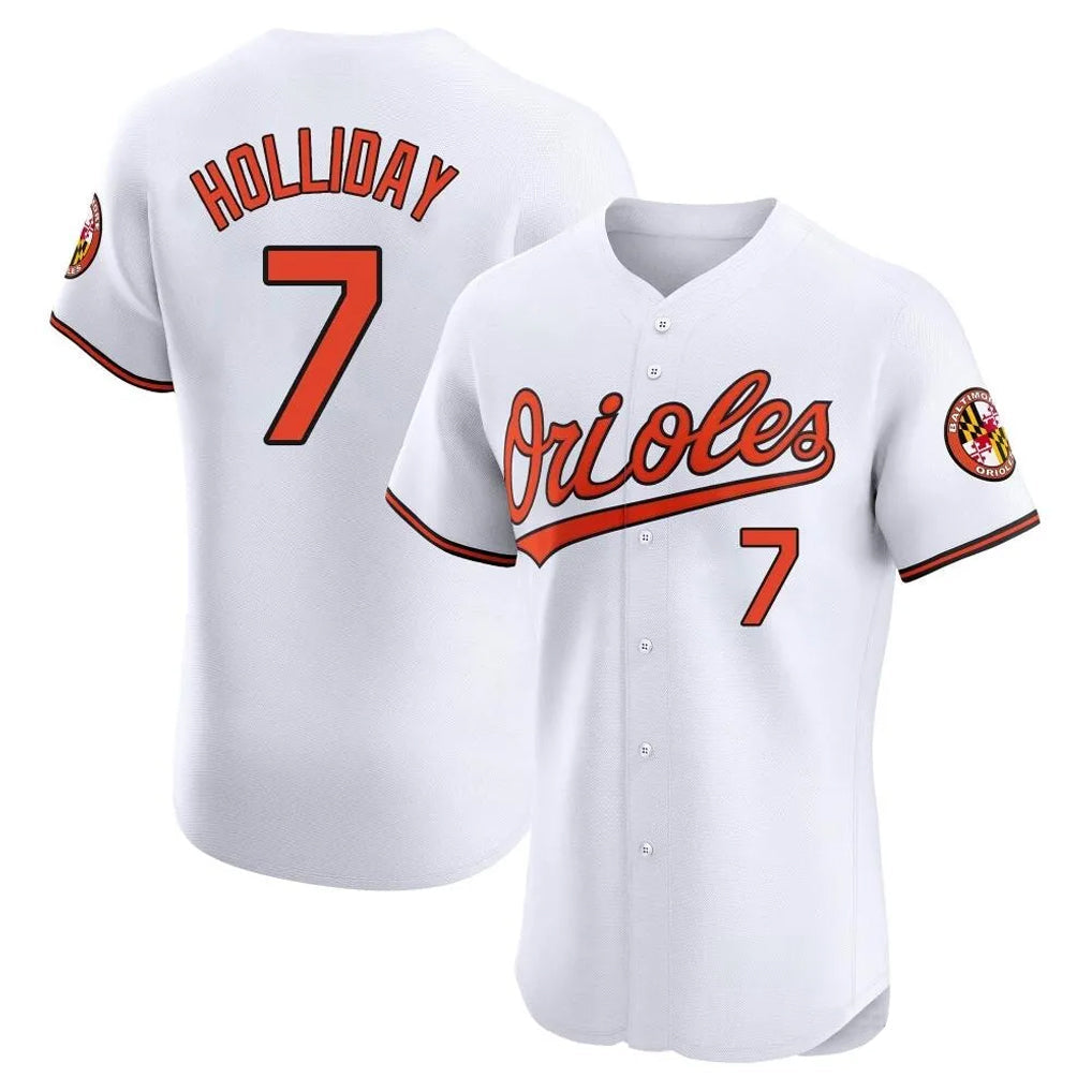 Ndoa B.Orioles #7 Jackson Holliday Player White Limited Elite Home Game Stitched Jerseys