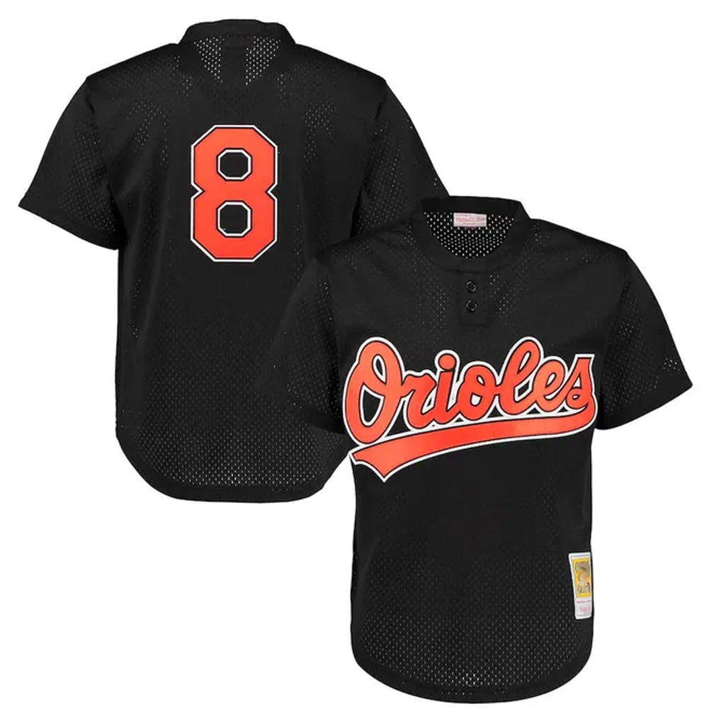 Ndoa B.Orioles #8 Cal Ripken Player Black Mitchell & Ness 1997 Cooperstown Mesh Game Stitched Jerseys