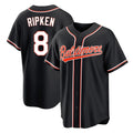 Ndoa B.Orioles #8 Cal Ripken Player Black Out Home Game Stitched Jerseys