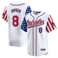 Ndoa B.Orioles #8 Cal Ripken Player White Independence Day Vapor Premier Home Game Stitched Jerseys
