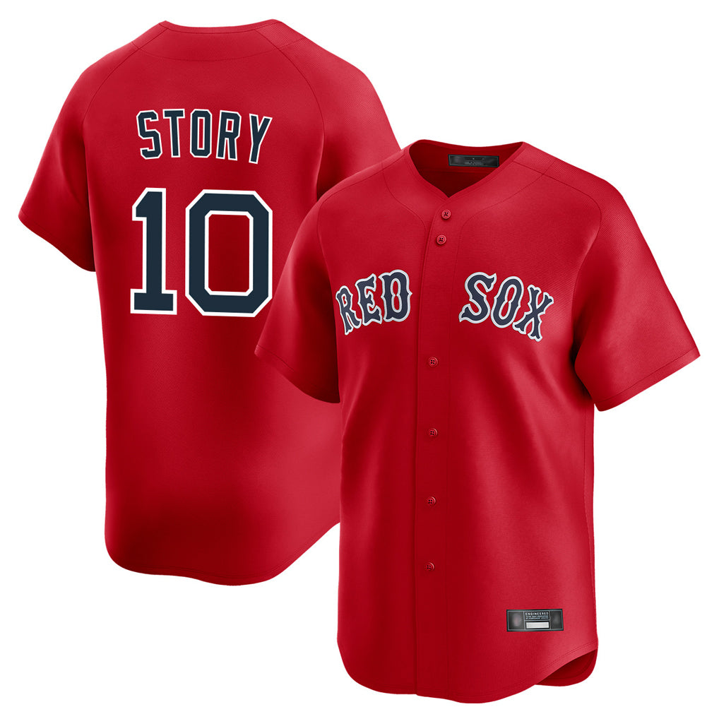 Ndoa B.Red Sox #10 Trevor Story Player Red Limited Home Game Stitched Jerseys