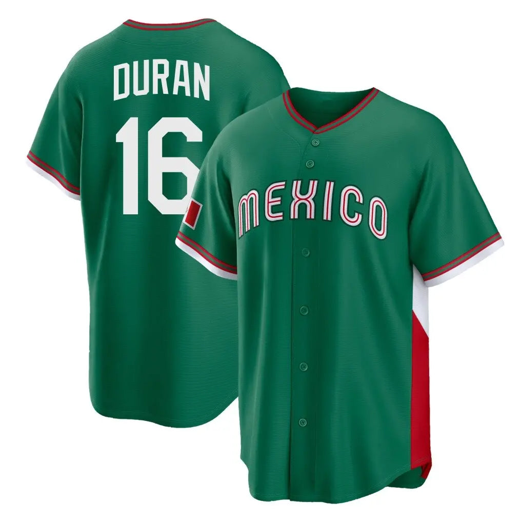 Ndoa B.Red Sox #16 Jarren Duran Player Green Mexico 2026 World Classic Home Game Stitched Jerseys