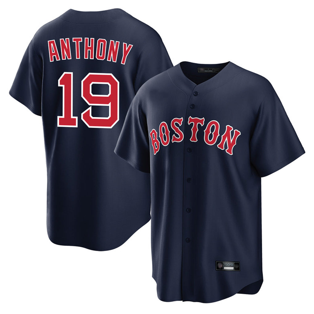 Ndoa B.Red Sox #19 Roman Anthony Player Navy Home Game Stitched Jerseys