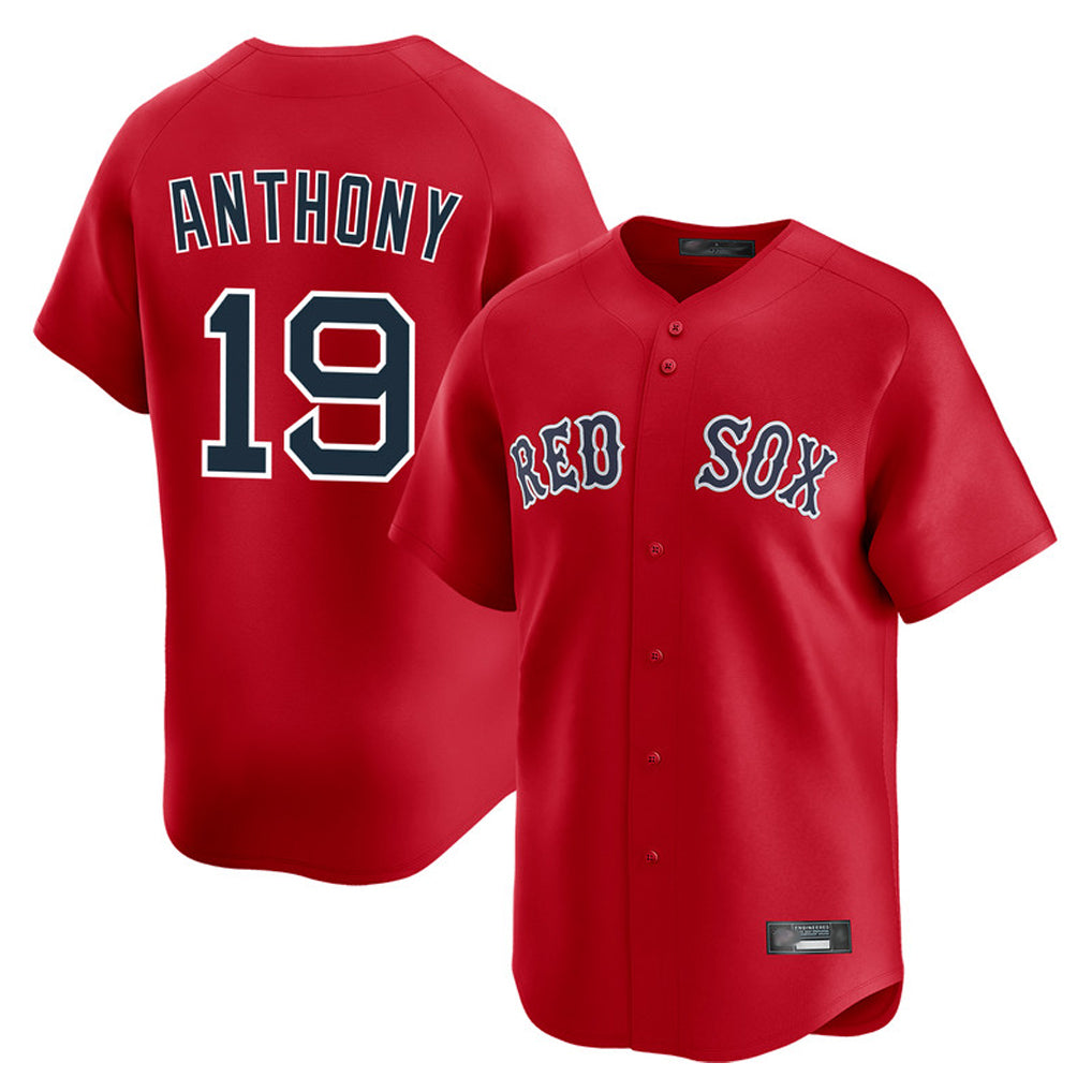 Ndoa B.Red Sox #19 Roman Anthony Player Red Limited Home Game Stitched Jerseys