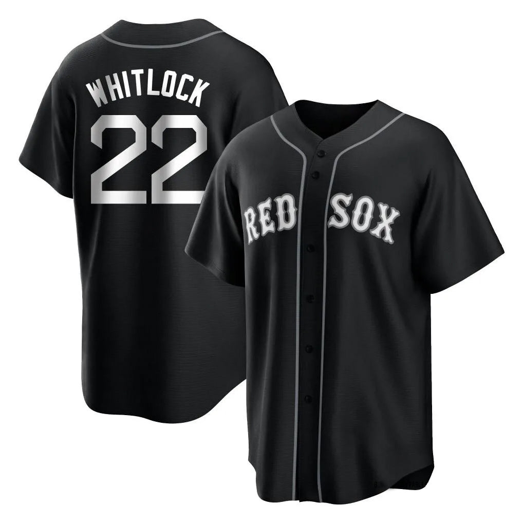 Ndoa B.Red Sox #22 Garrett Whitlock Player Black Home Game Stitched Jerseys