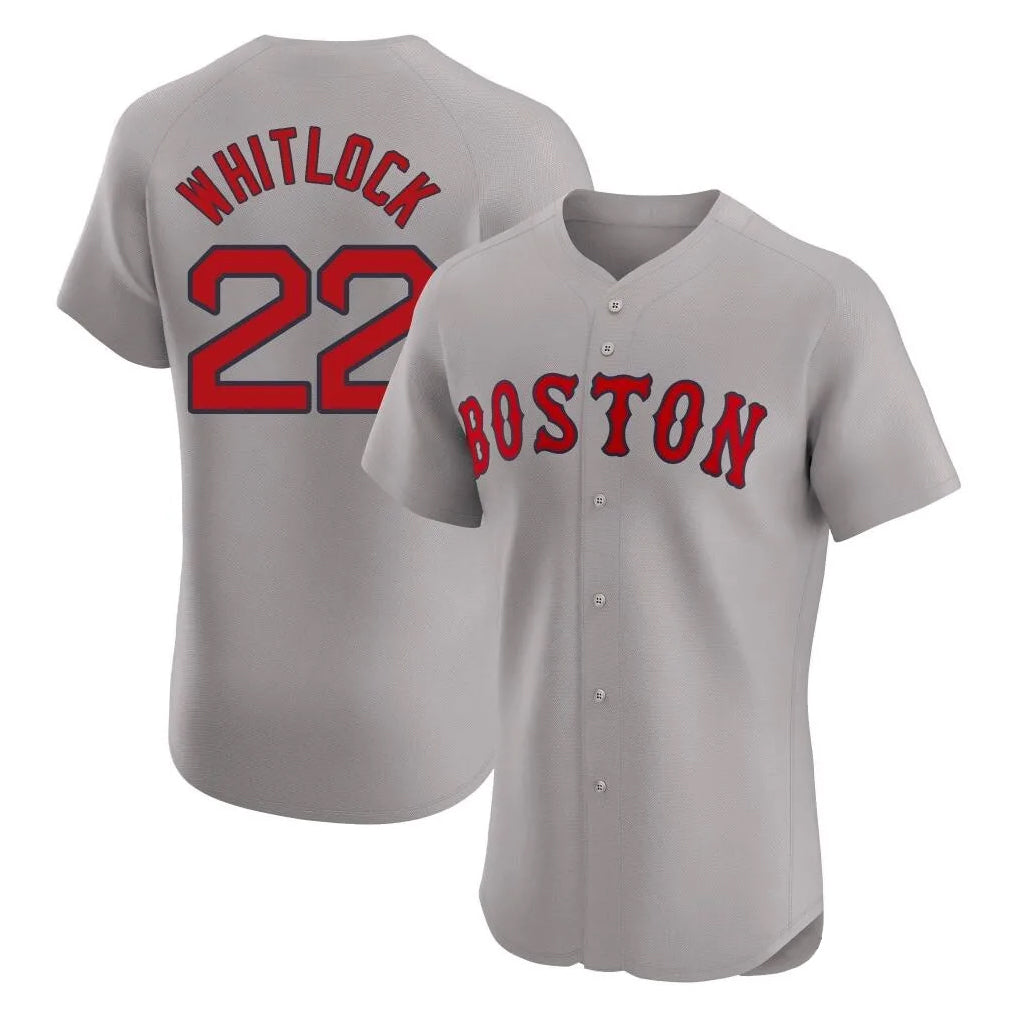 Ndoa B.Red Sox #22 Garrett Whitlock Player Gray Road Limited Elite Home Game Stitched Jerseys