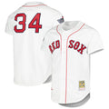 Ndoa B.Red Sox #34 David Ortiz Player White Mitchell & Ness Cooperstown Collection Mesh Home Stitched Jerseys