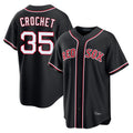 Ndoa B.Red Sox #35 Garrett Crochet Player Black Out Home Game Stitched Jerseys
