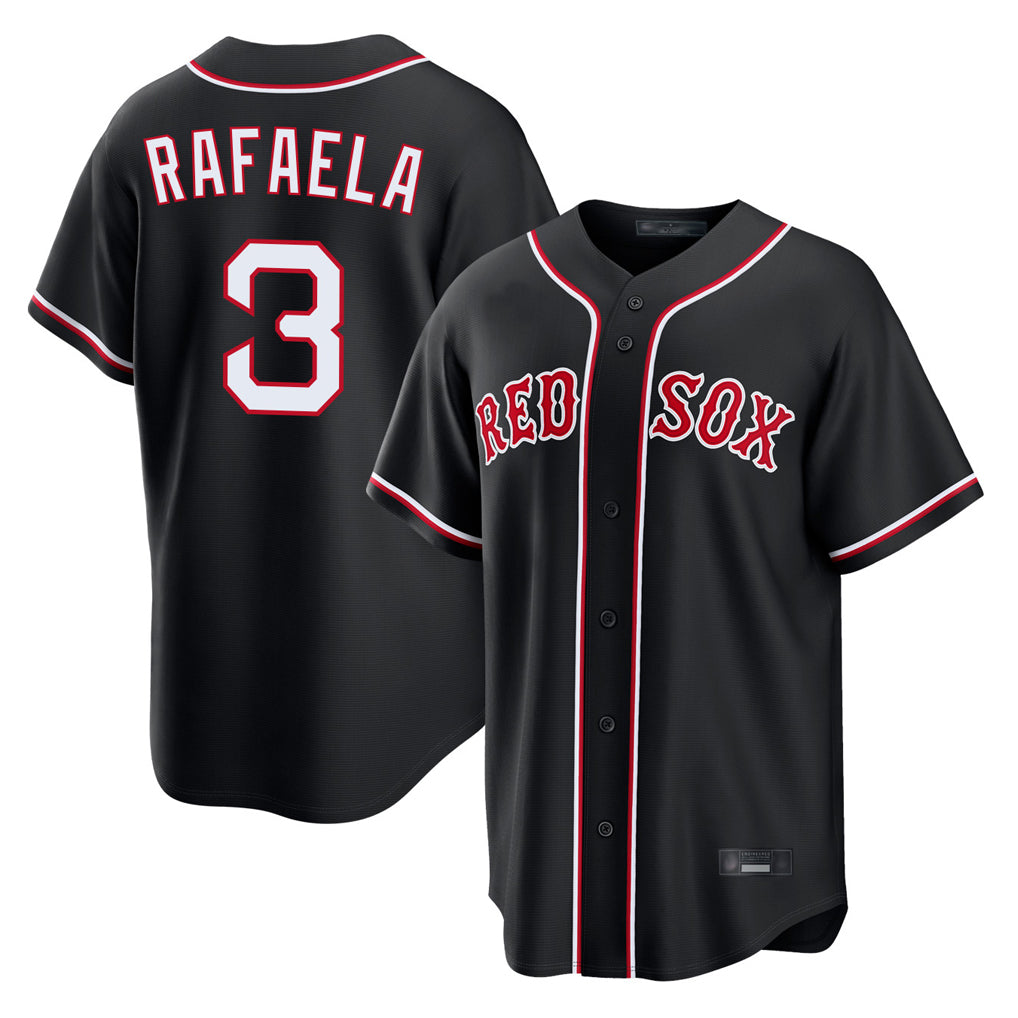 Ndoa B.Red Sox #3 Ceddanne Rafaela Player Black Out Home Game Stitched Jerseys
