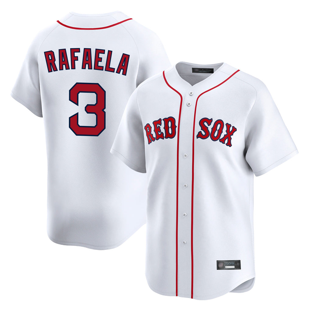 Ndoa B.Red Sox #3 Ceddanne Rafaela Player White Limited Home Game Stitched Jersey