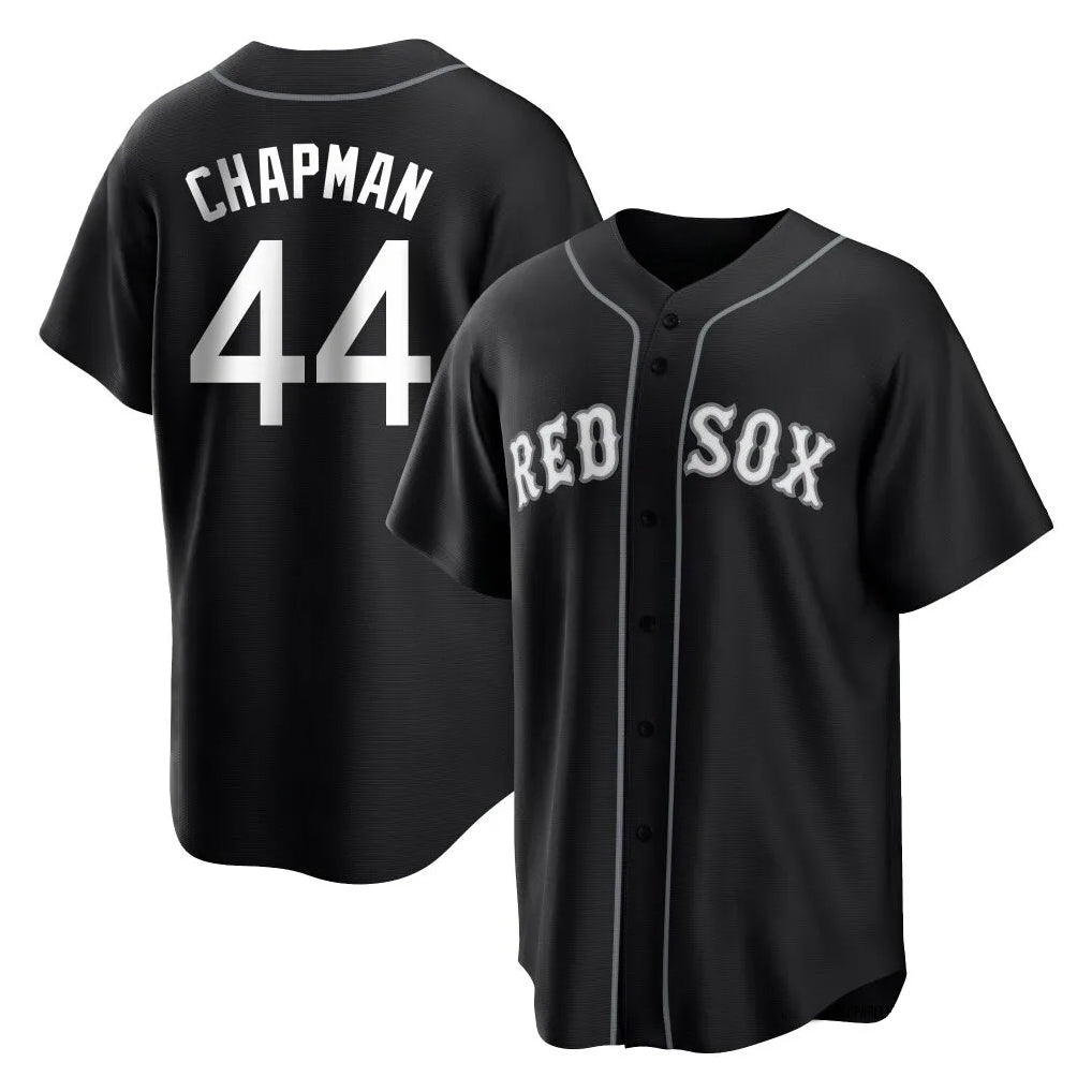 Ndoa B.Red Sox #44 Aroldis Chapman Player Black Home Game Stitched Jerseys