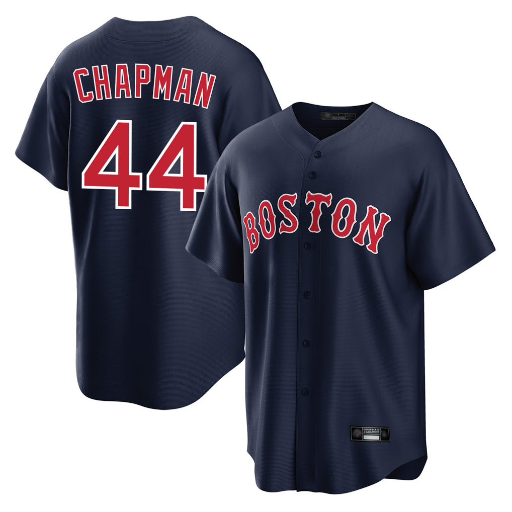 Ndoa B.Red Sox #44 Aroldis Chapman Player Navy Home Game Stitched Jerseys
