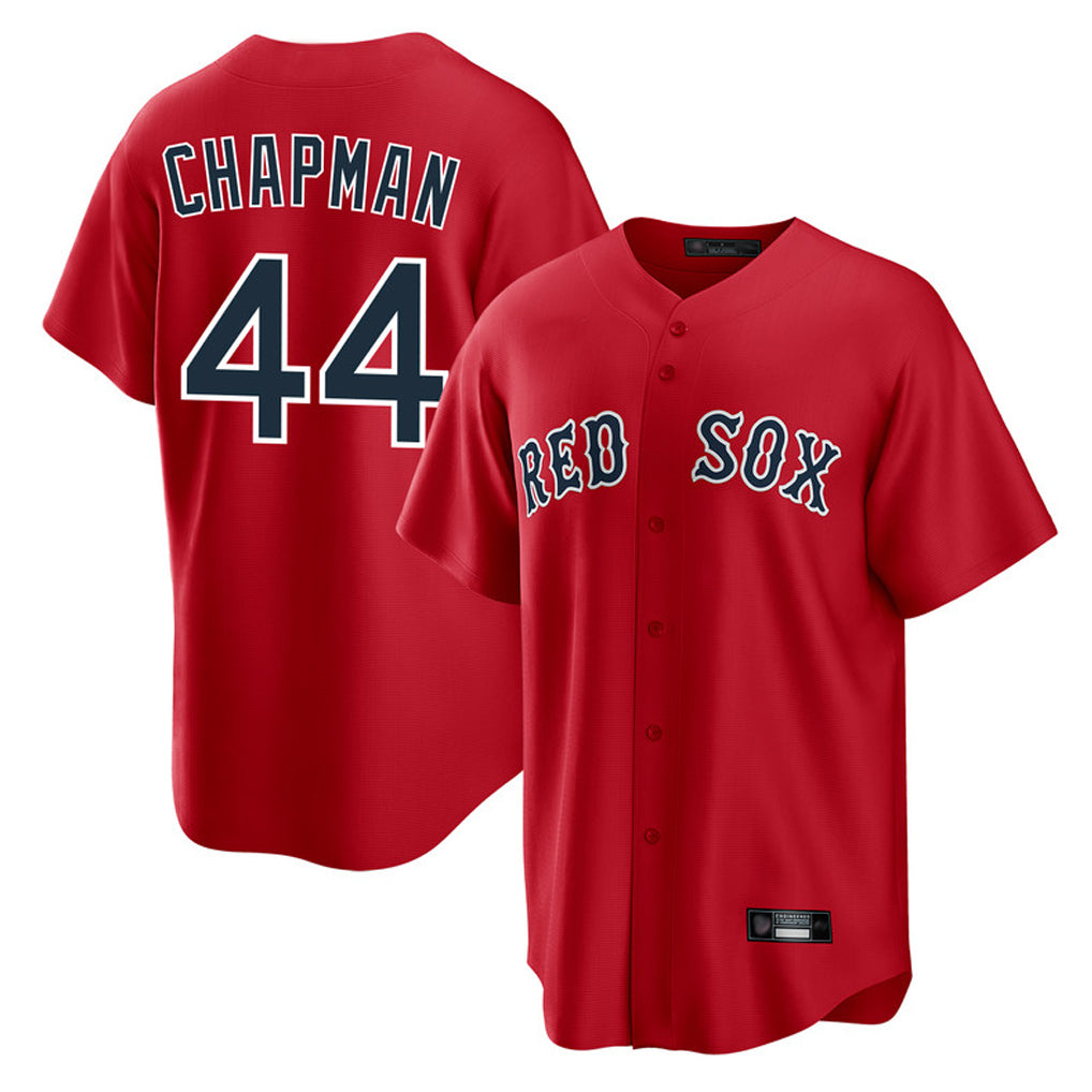 Ndoa B.Red Sox #44 Aroldis Chapman Player Red Home Game Stitched Jerseys