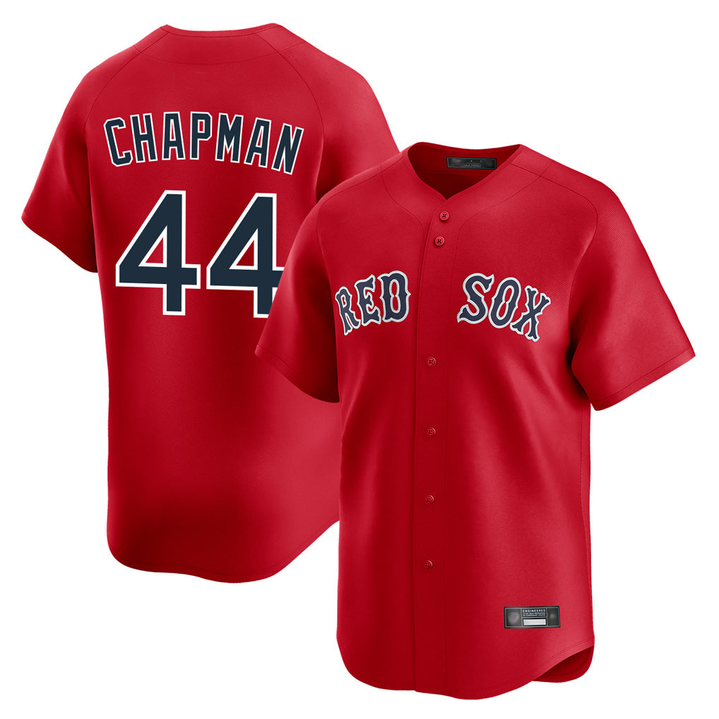 Ndoa B.Red Sox #44 Aroldis Chapman Player Red Limited Home Game Stitched Jerseys