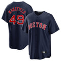 Ndoa B.Red Sox #49 Tim Wakefield Player Navy Home Game Stitched Jerseys