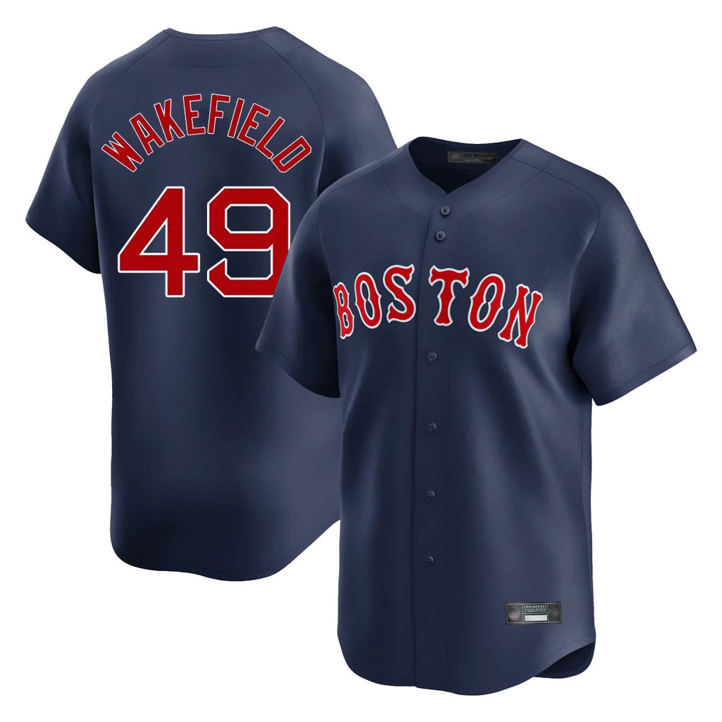 Ndoa B.Red Sox #49 Tim Wakefield Player Navy Limited Home Game Stitched Jerseys