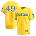 Ndoa B.Red Sox #49 Tim Wakefield Player Yellow Limited Home Game Stitched Jerseys