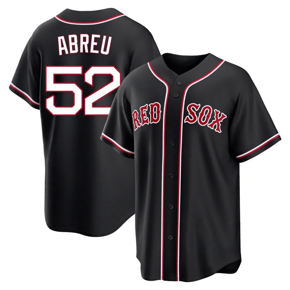 Ndoa B.Red Sox #52 Wilyer Abreu Player Black Out Home Game Stitched Jerseys