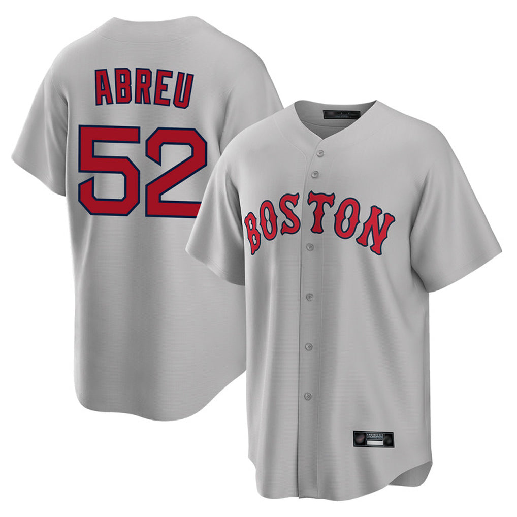 Ndoa B.Red Sox #52 Wilyer Abreu Player Gray Road Home Game Stitched Jerseys